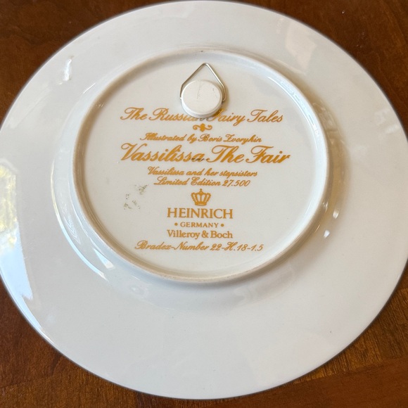 Villeroy & Boch Russian Fairy Tales Plate Heinrich Germany Vassilissa The Fair